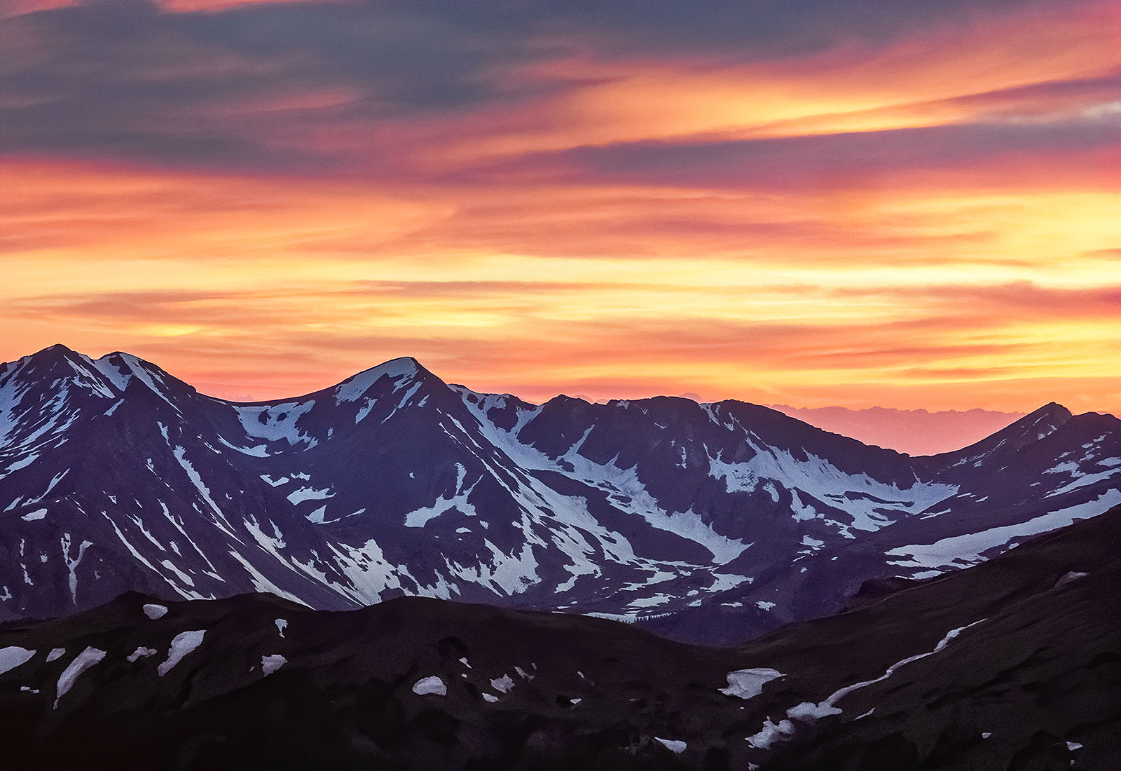 Sunset in Rocky Mountain National Park, Colorado