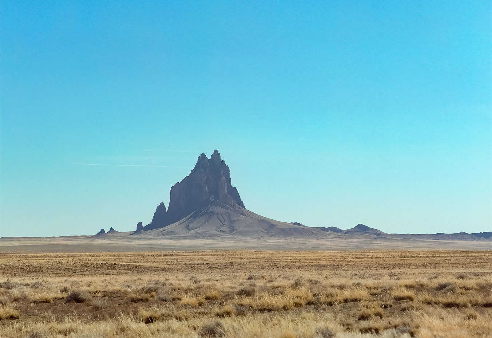 Ship Rock, a monadnock rising 1,583 feet in Navajo Nation, New Mexico