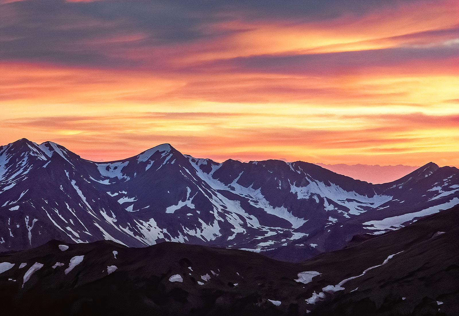 Sunset in Rocky Mountain National Park, Colorado