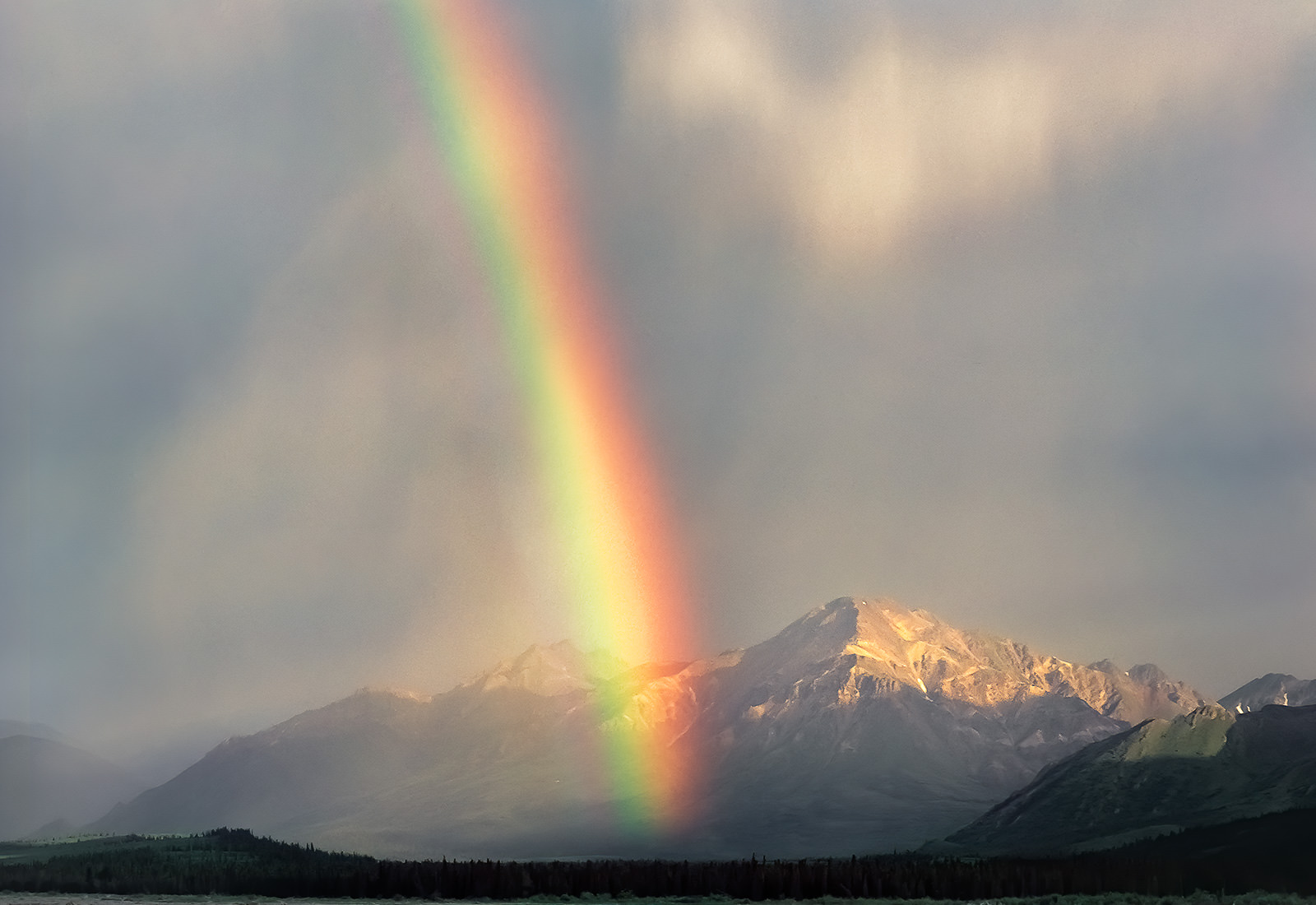 Rainbow at Teklanika River, Denali National Park, Alaska