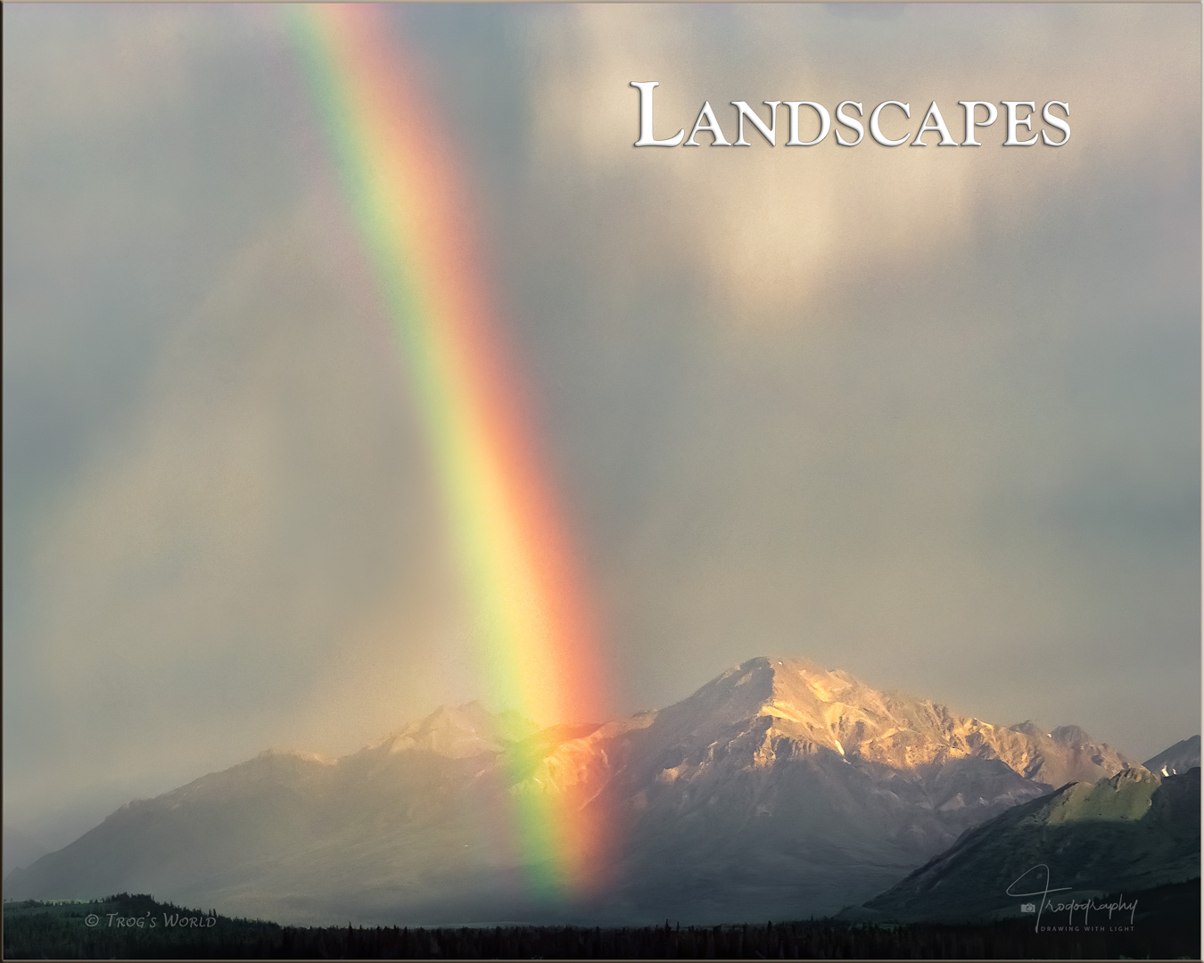 Rainbow in Teklanika River, Denali Alaska