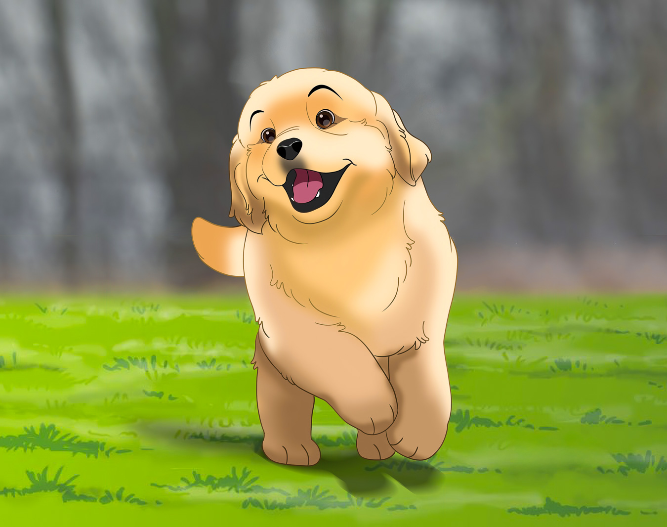 Trogography Page Trog’s Dogs-Puppins Illustrated Illustrated Golden Retriever for Trog's Dogs