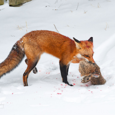 Circle of life with a Red Fox