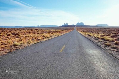 The Road to Monument Valley Highway 163 in Utah with a view of Monument Valley