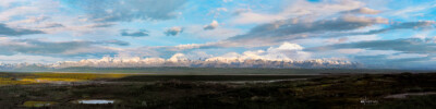 Panorama of Denali Panorama of Denali and the Alaska Range in Alaska