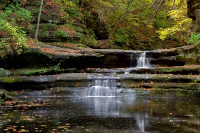 Waterfall in the Upper Dells of Matthesen State Park in Illinois Waterfall in the Upper Dells of Matthesen State Park in Illinois